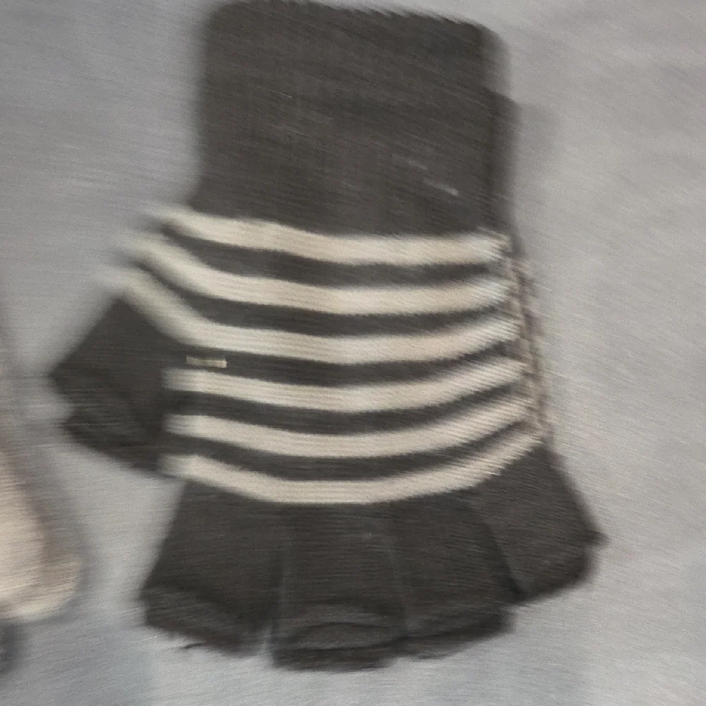 Stylish Gray and Black Fingerless Gloves